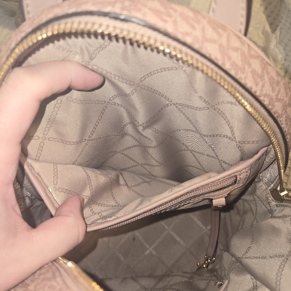 Michael Kors Rhea color block pink backpack purse - Picture 8 of 12